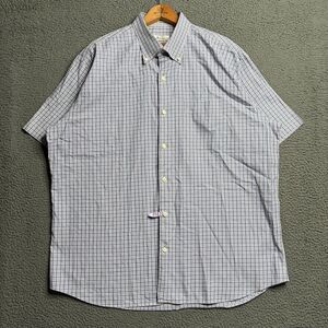 Peter Millar Shirt Mens XL Plaid Button Down Short Sleeve Gingham Check Golf